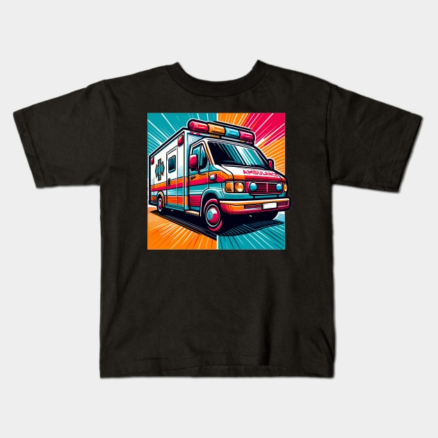 Ambulance Kids T-Shirt by Vehicles-Art